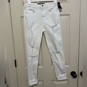 NWT White Hollister High-Rise Super Skinny Classic Stretch Jeans - Size 7R - w28